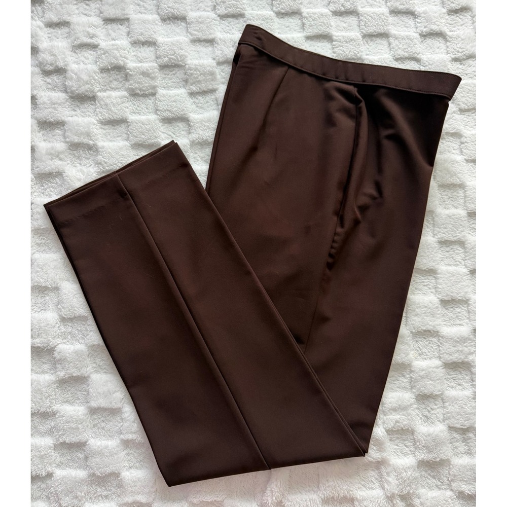 Kim Rogers Womens Brown Straight Leg Dress Pants Size 8 Average Career Trousers